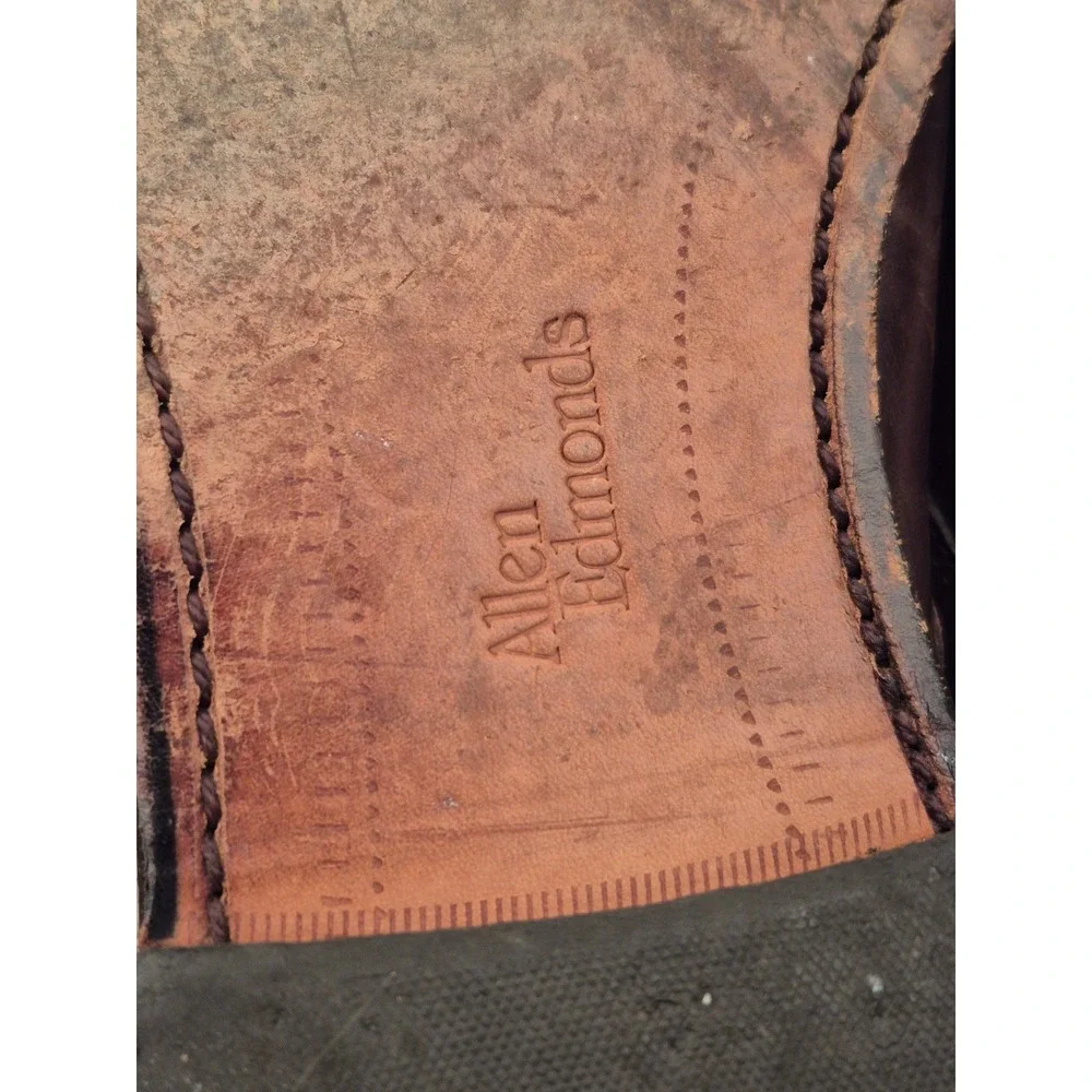 Allen Edmonds Fifth Avenue Brown‎ Leather Cap Toe Brogue Derby Shoes Mens 10.5 D